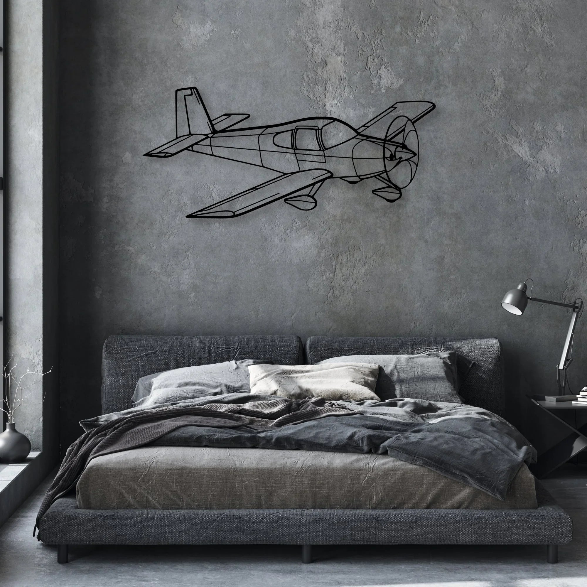 RV-10 2 Classic Aircraft Silhouette Metal Wall Art - Aviation Hangar Decor