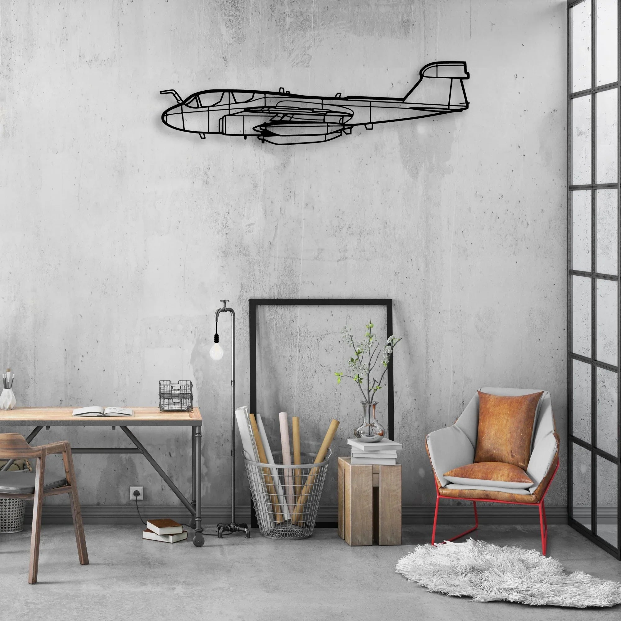 RV-10 Classic Aircraft Silhouette Metal Wall Art - Aviation Hangar Decor
