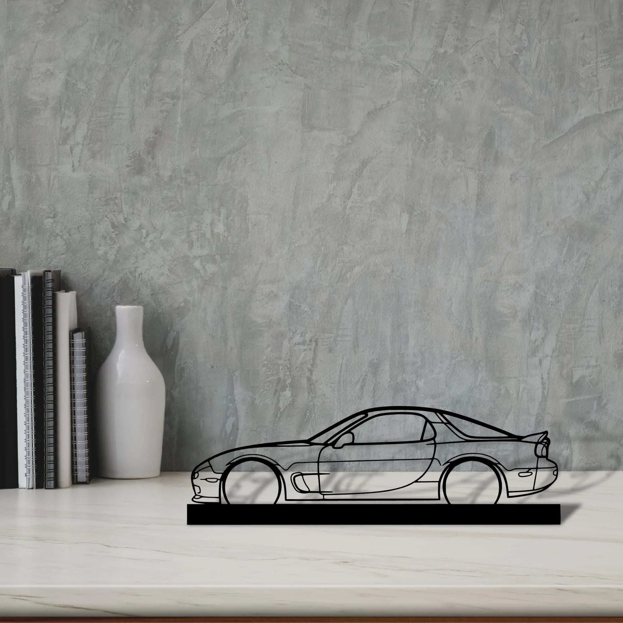 rx7-r1 Silhouette Metal Art Stand - Turbo Silhouette