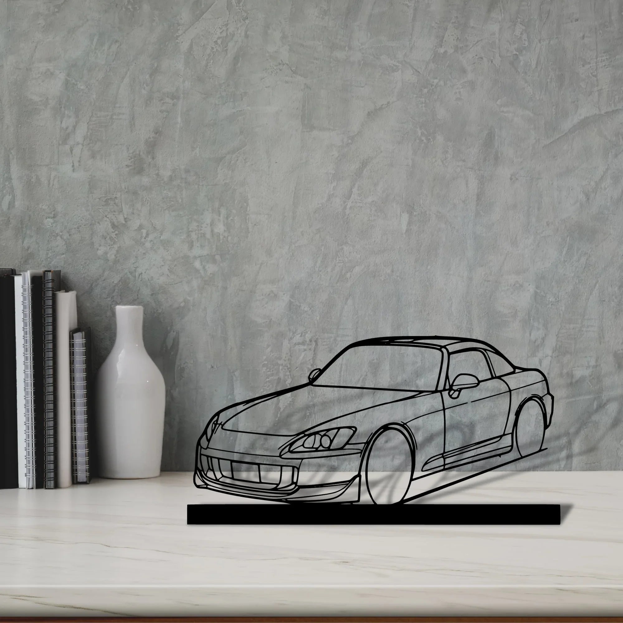 s2000-hard Silhouette Metal Art Stand - Turbo Silhouette