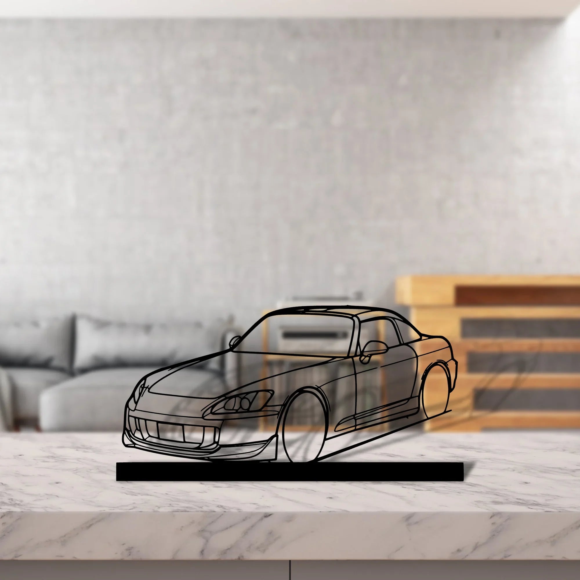 s2000-hard Silhouette Metal Art Stand - Turbo Silhouette