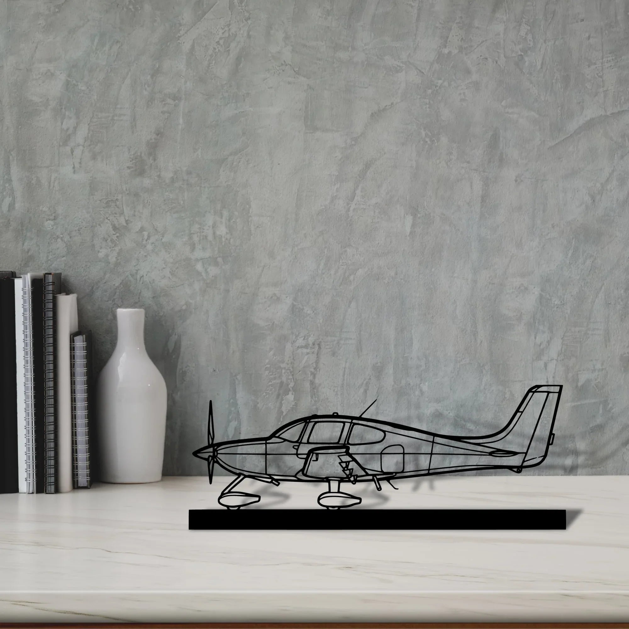 sr22-2 Silhouette Metal Art Stand - Turbo Silhouette