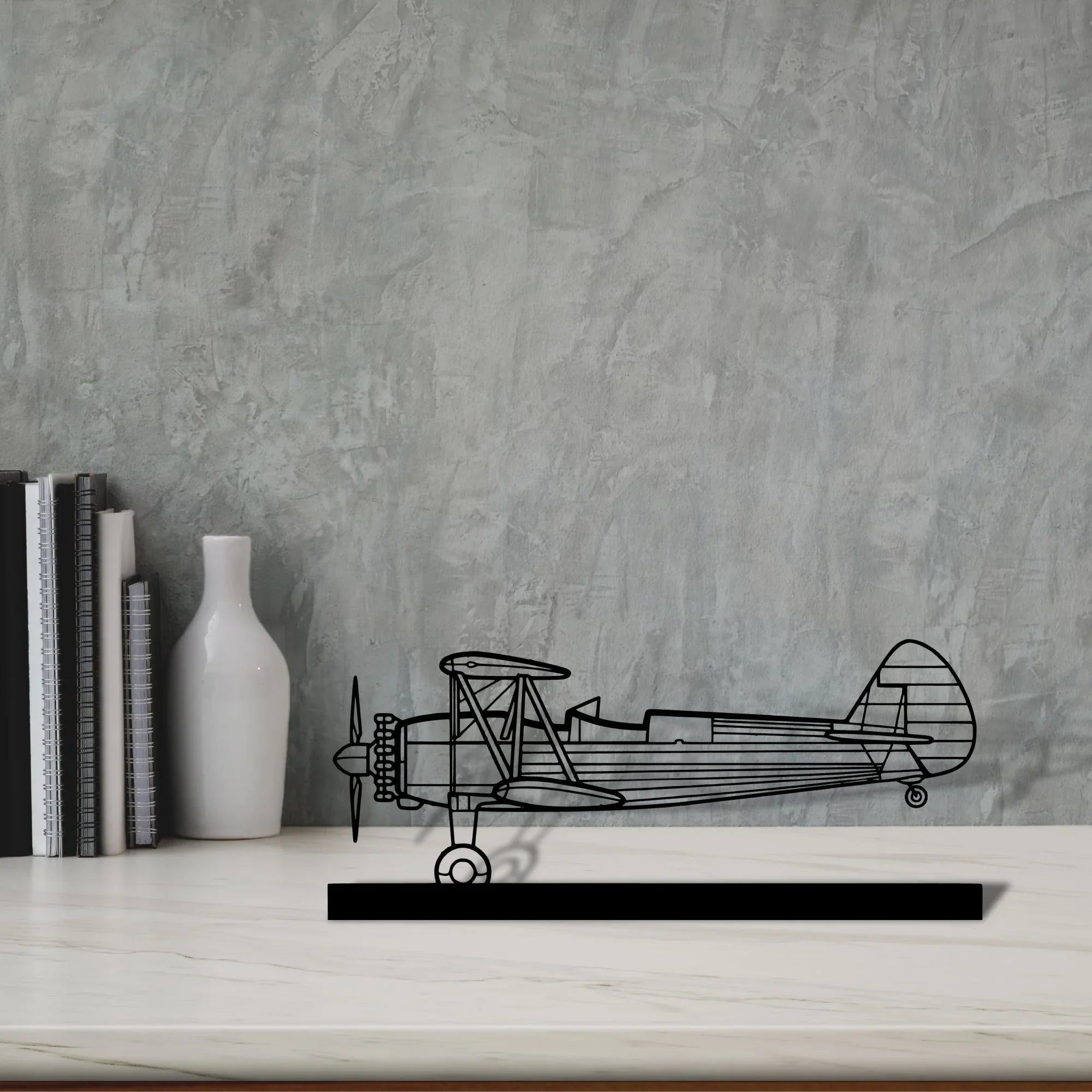 stearman-75-2 Silhouette Metal Art Stand - Turbo Silhouette