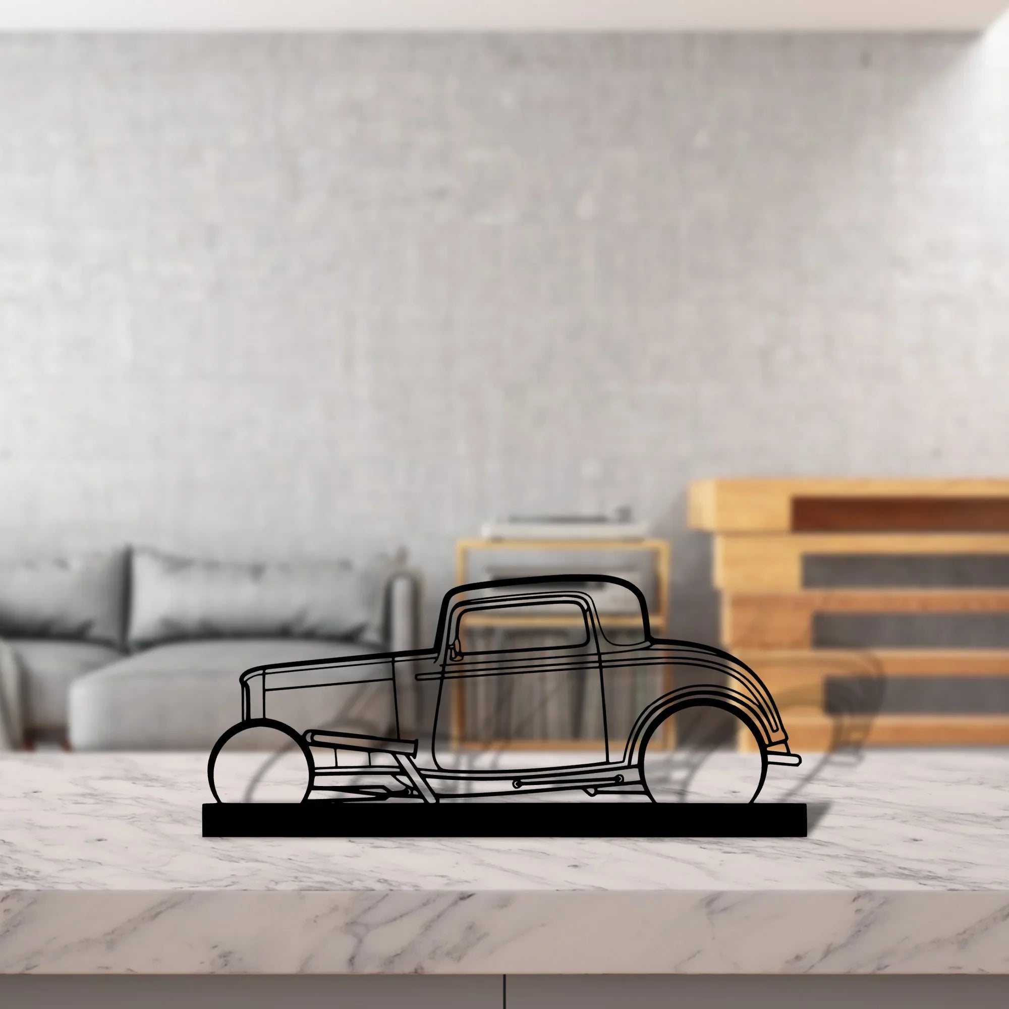 street-rod-1932 Silhouette Metal Art Stand - Turbo Silhouette