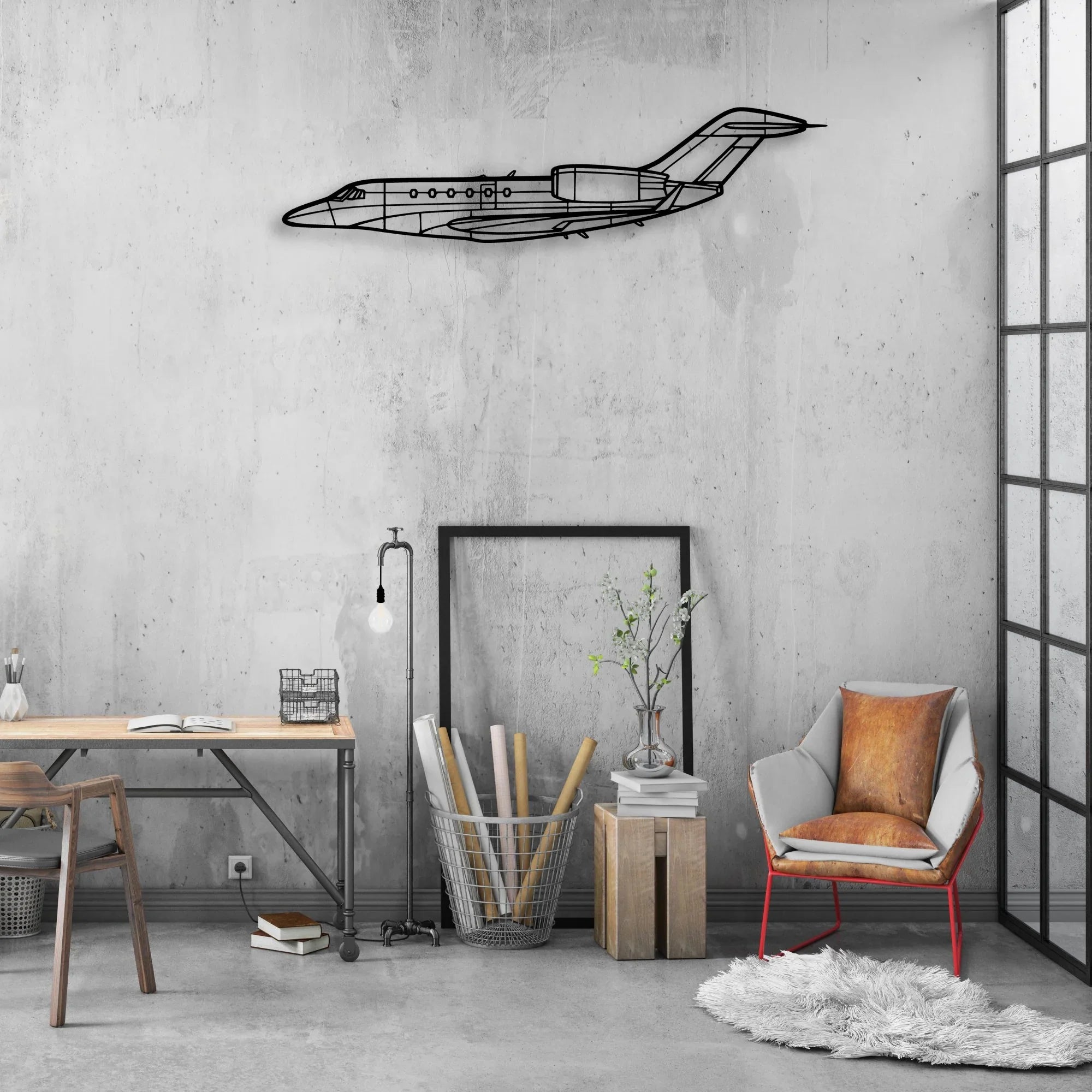 Super Petrel LS-2 Classic Aircraft Silhouette Metal Wall Art - Aviation Hangar Decor