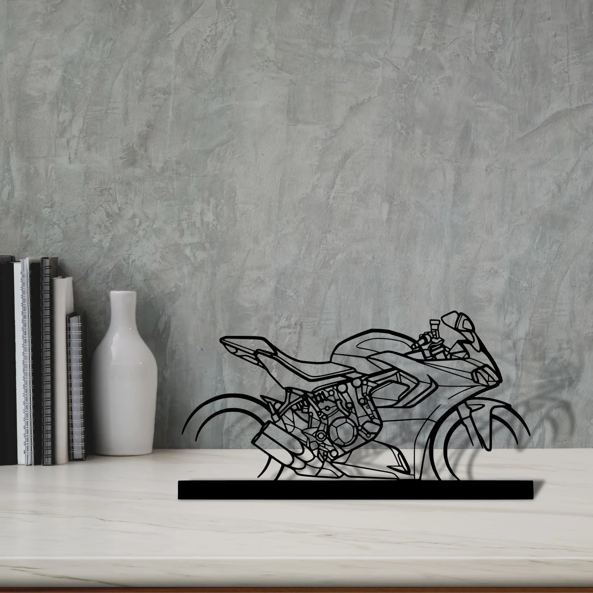 supersport-950s-2022 Silhouette Metal Art Stand - Turbo Silhouette