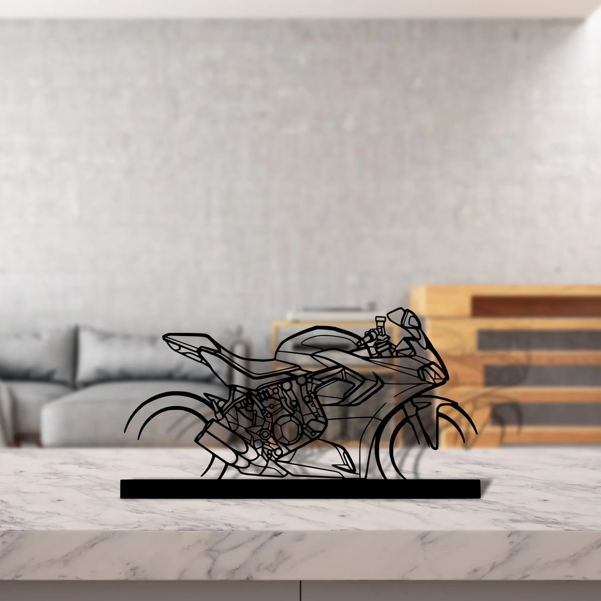 supersport-950s-2022 Silhouette Metal Art Stand - Turbo Silhouette