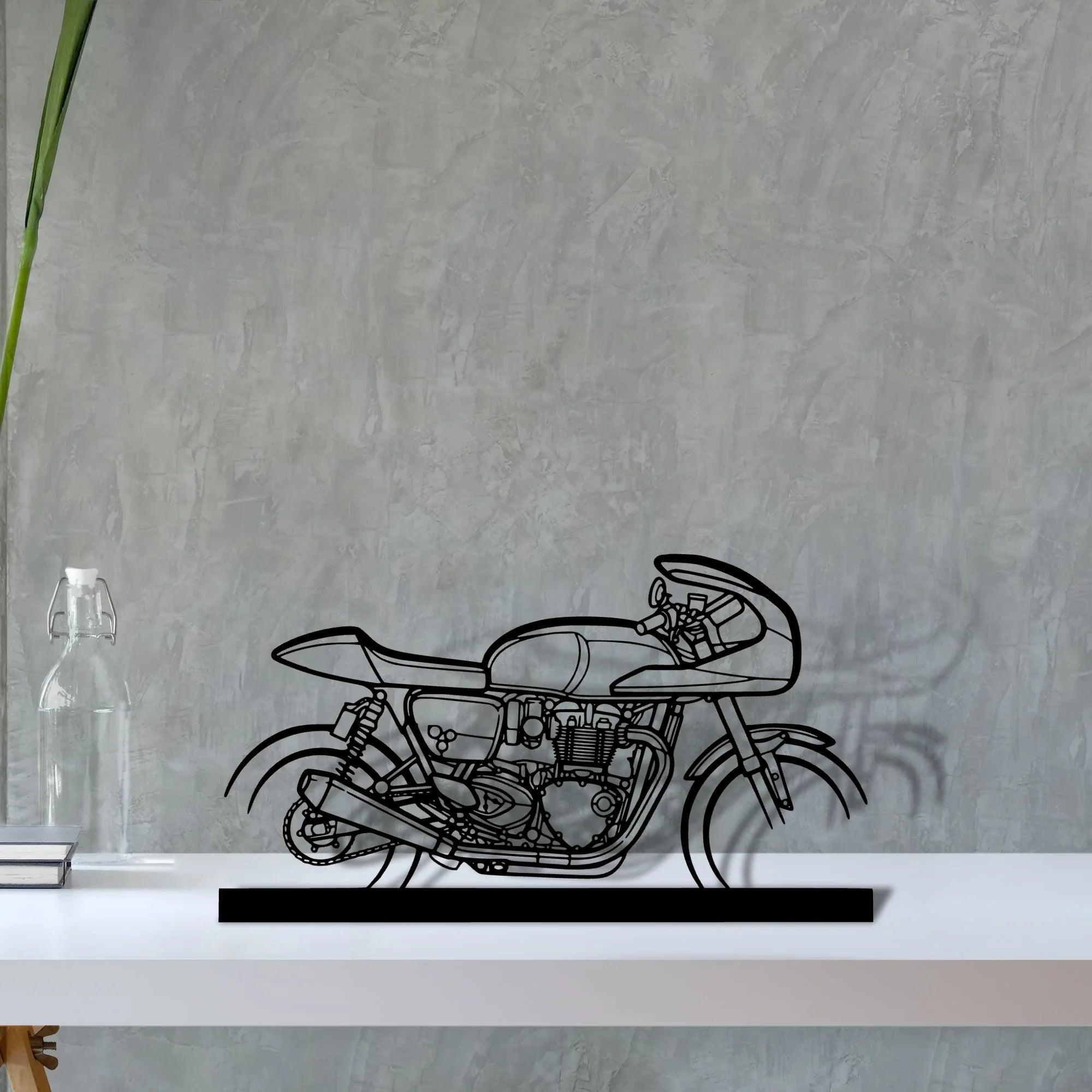 thruxton-tfc Silhouette Metal Art Stand - Turbo Silhouette