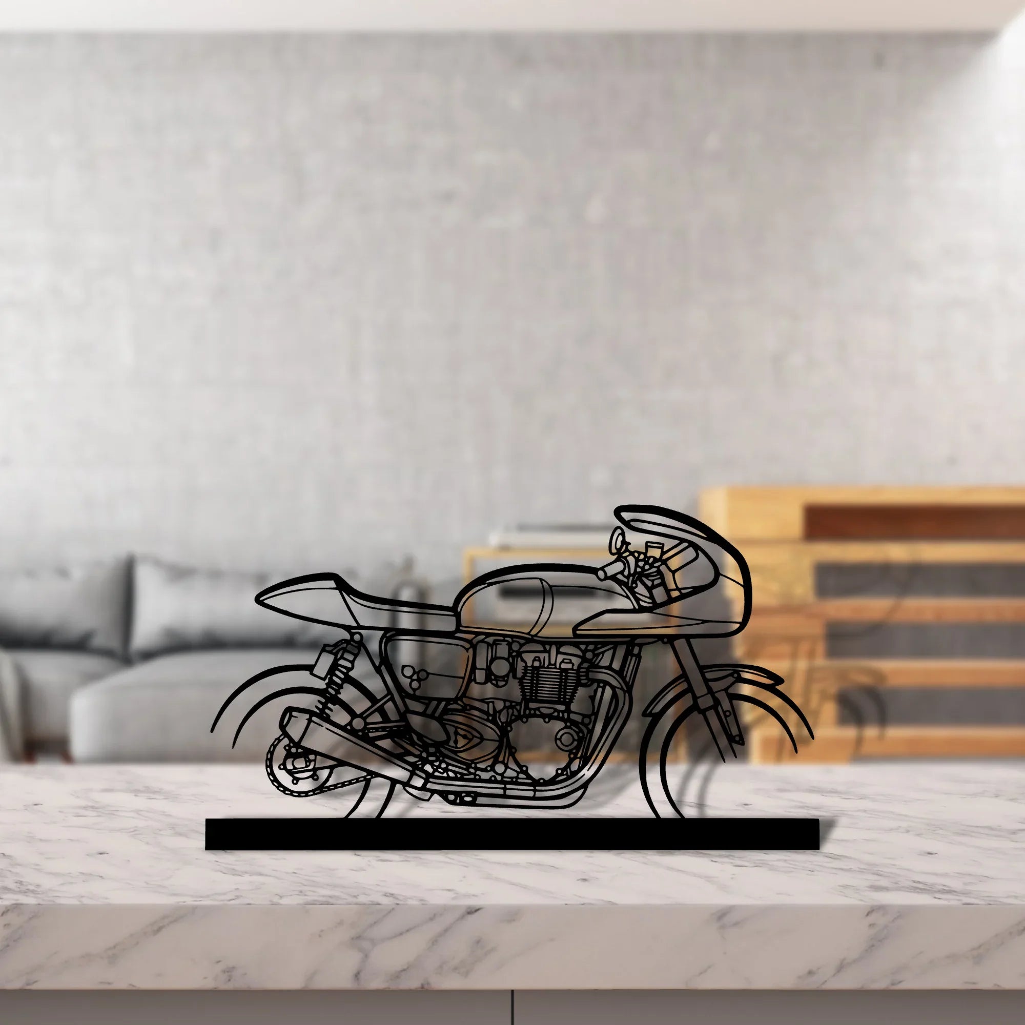 thruxton-tfc Silhouette Metal Art Stand - Turbo Silhouette