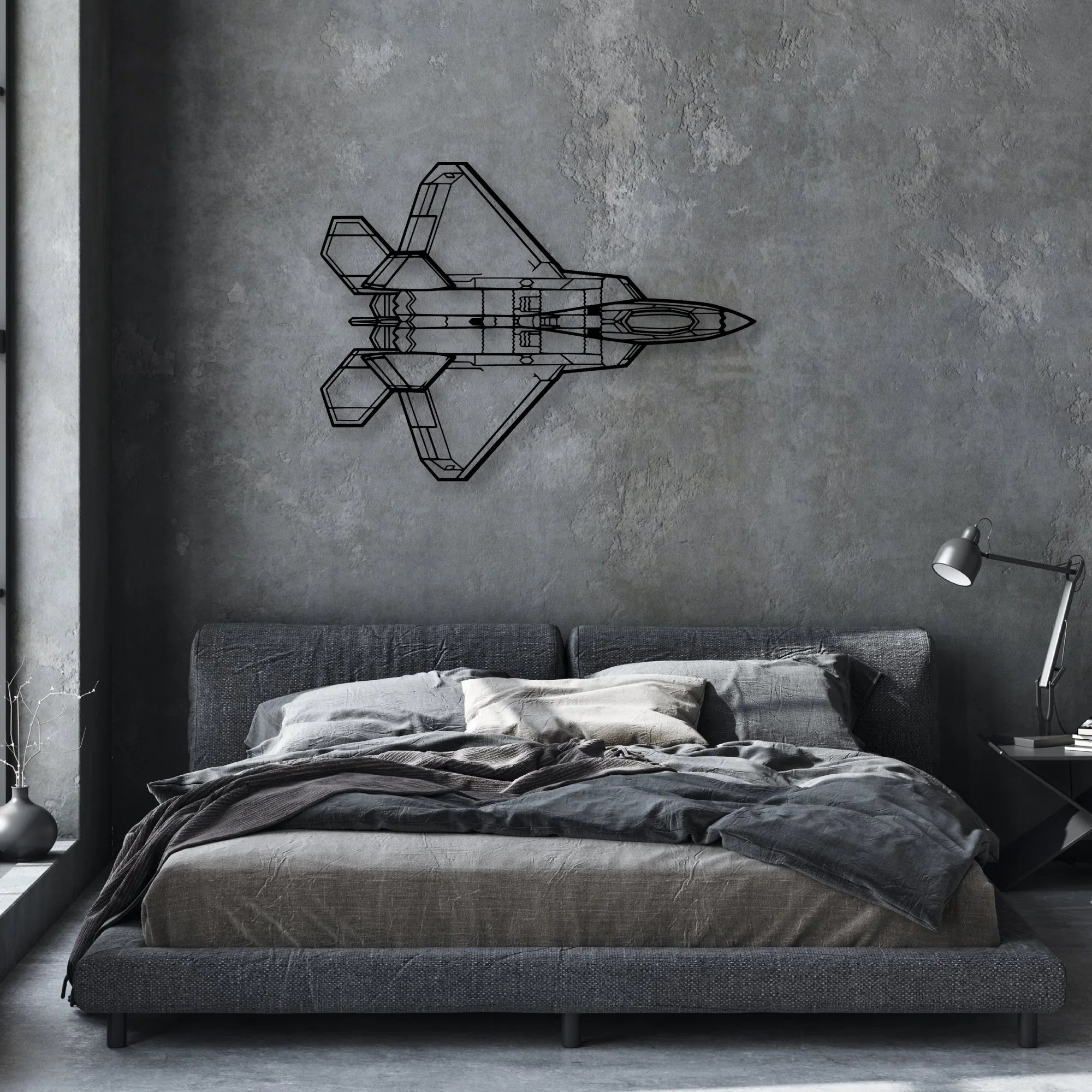 Tornado 2 Classic Aircraft Silhouette Metal Wall Art - Aviation Hangar Decor