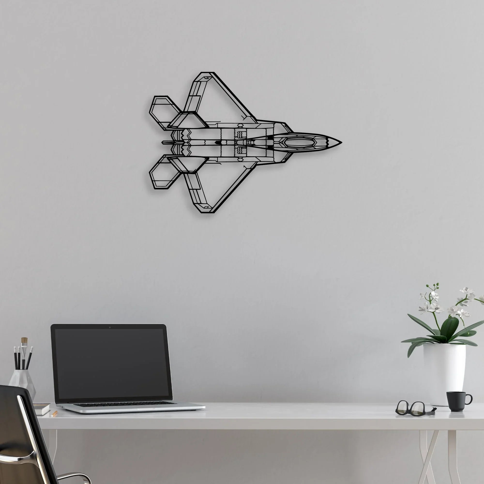 Tornado 2 Classic Aircraft Silhouette Metal Wall Art - Aviation Hangar Decor