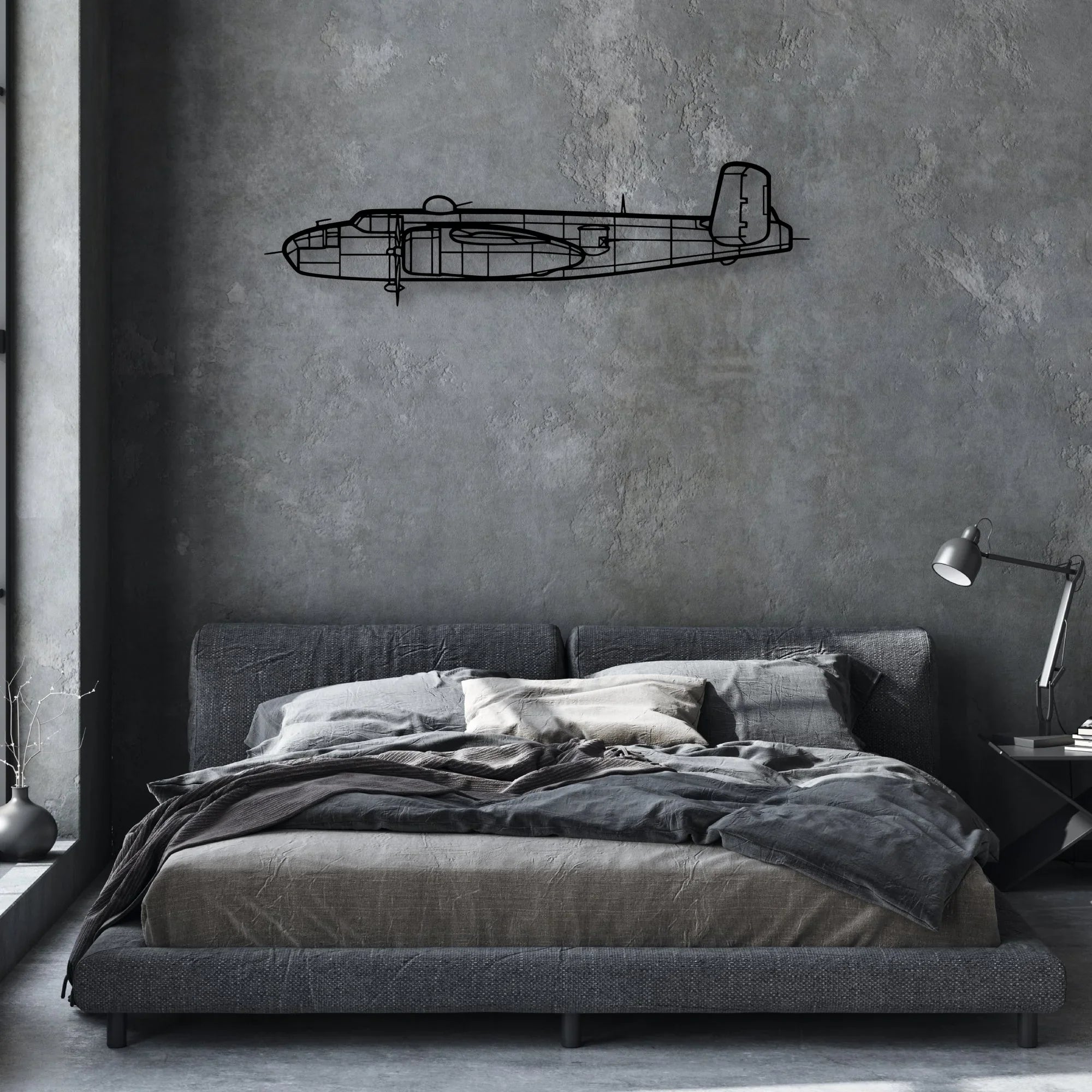 Tornado 4 Classic Aircraft Silhouette Metal Wall Art - Aviation Hangar Decor