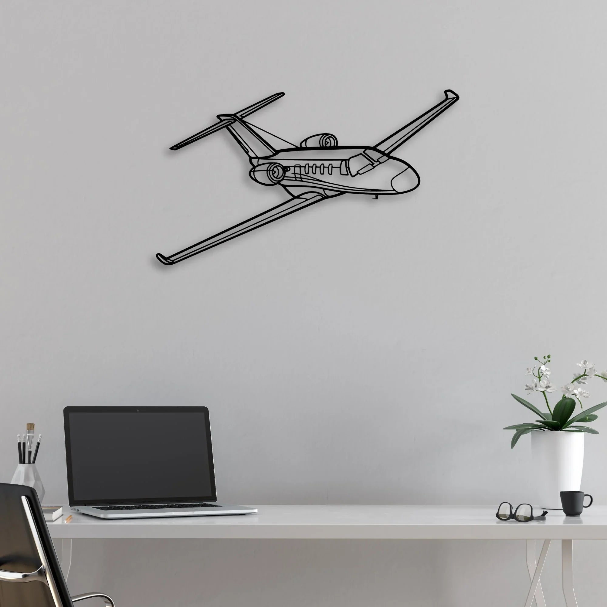 Tornado 5 Classic Aircraft Silhouette Metal Wall Art - Aviation Hangar Decor