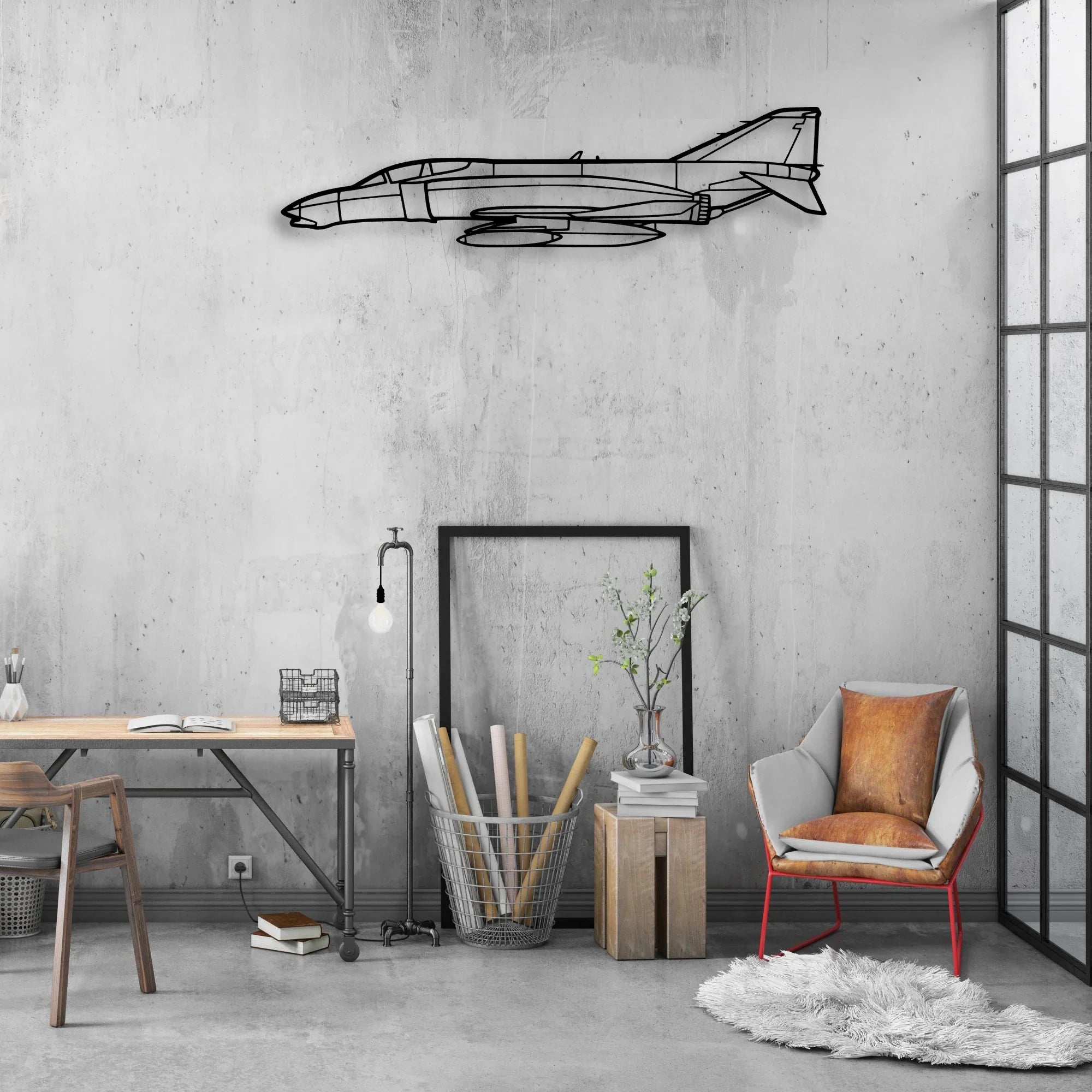 Tornado Classic Aircraft Silhouette Metal Wall Art - Aviation Hangar Decor