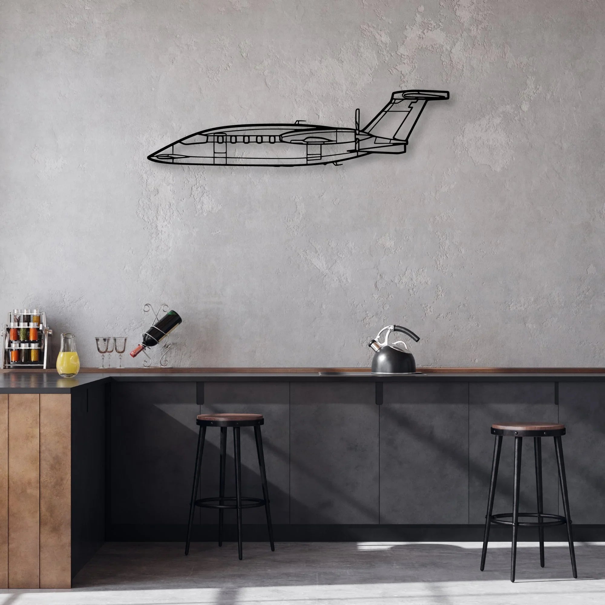 UH-60L Black Hawk Classic Aircraft Silhouette Metal Wall Art - Aviation Hangar Decor