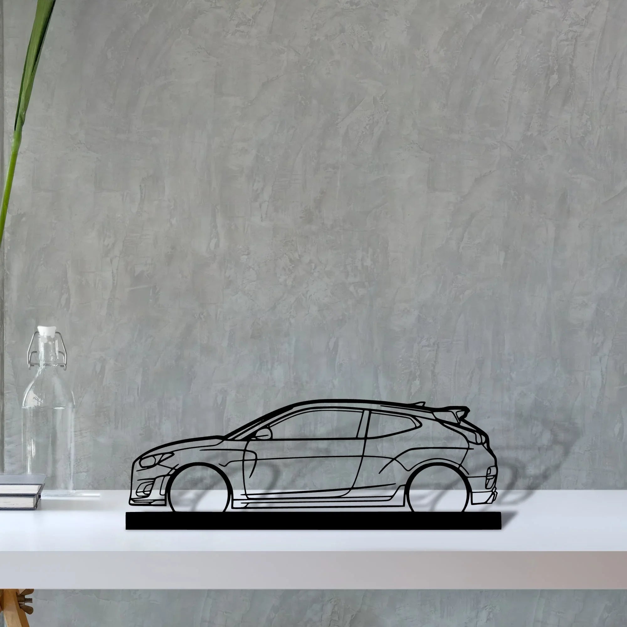 veloster-n Silhouette Metal Art Stand - Turbo Silhouette