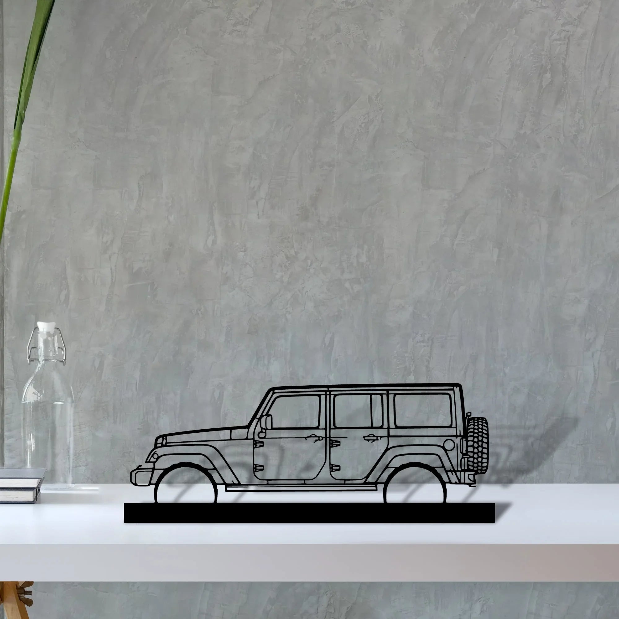 wrangler-2015 Silhouette Metal Art Stand - Turbo Silhouette