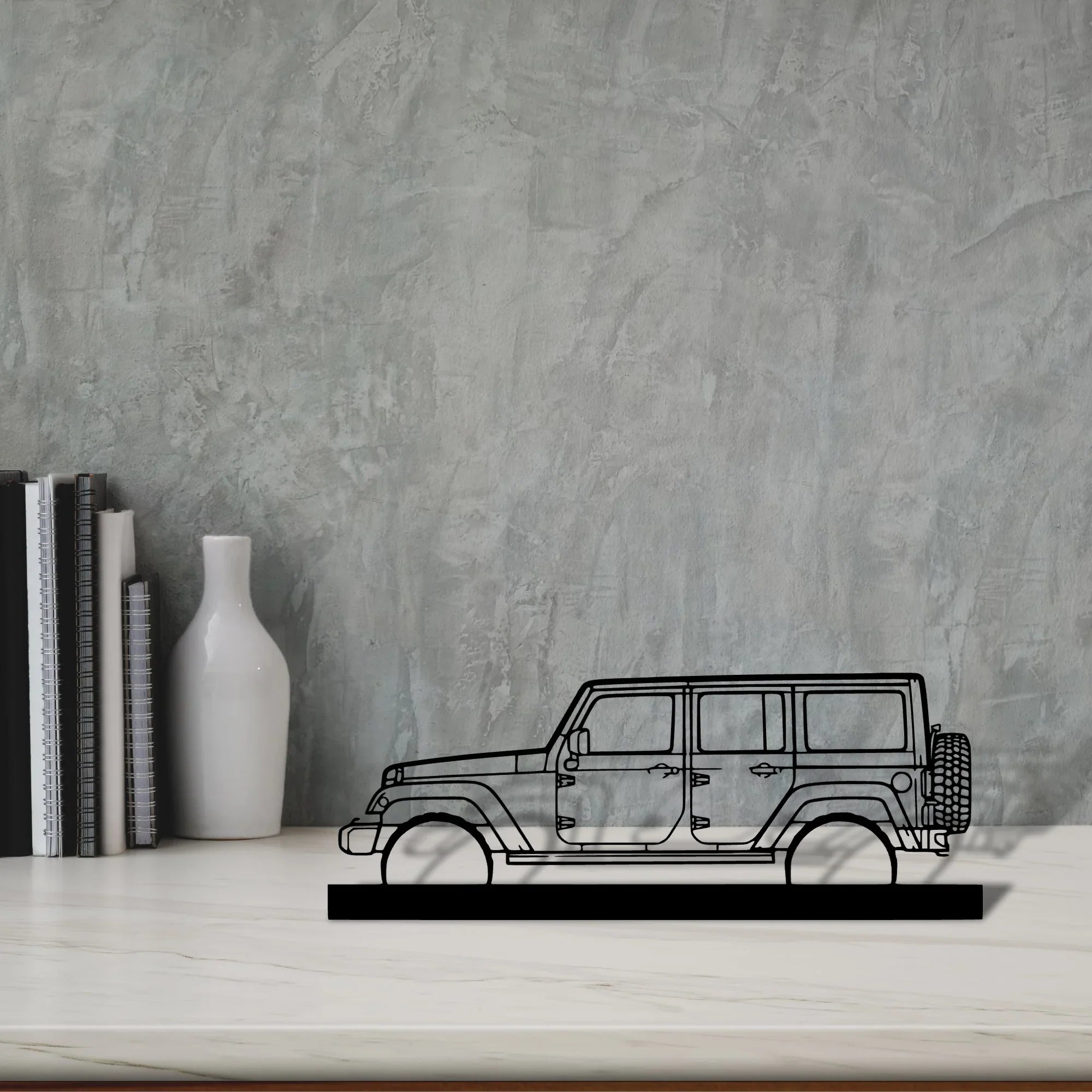 wrangler-2015 Silhouette Metal Art Stand - Turbo Silhouette