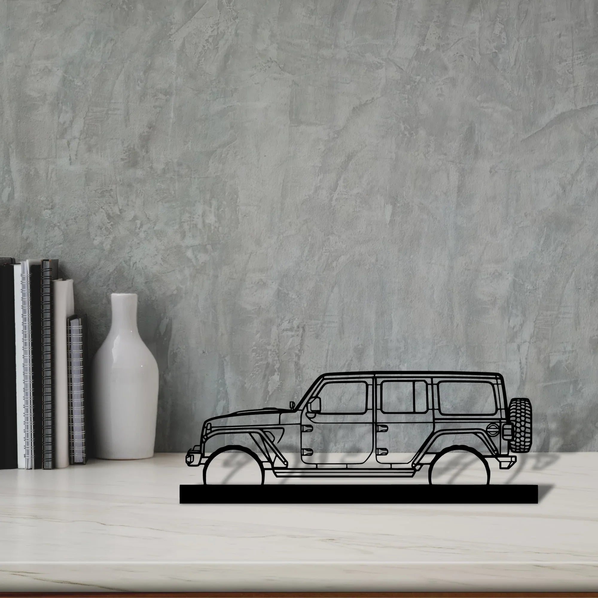 wrangler-2019 Silhouette Metal Art Stand - Turbo Silhouette