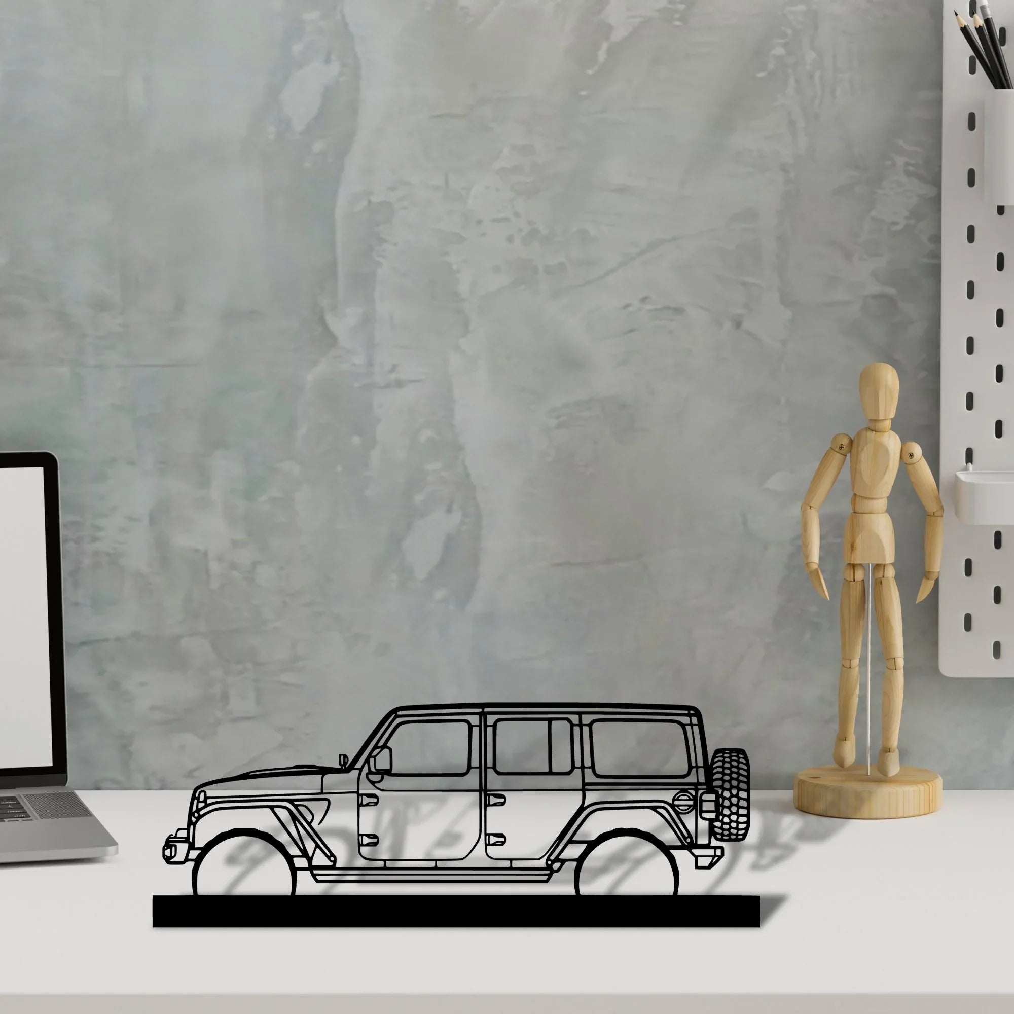 wrangler-2019 Silhouette Metal Art Stand - Turbo Silhouette