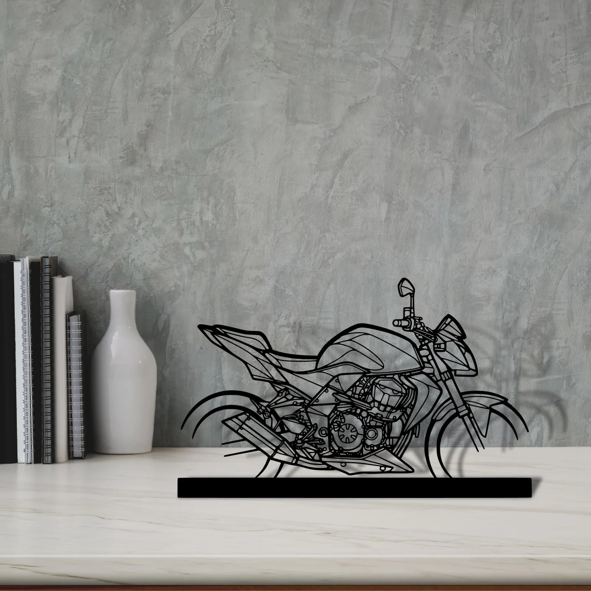 z750-2008-2 Silhouette Metal Art Stand - Turbo Silhouette