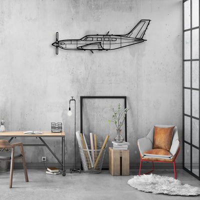 108 2 2 Classic Aircraft Silhouette Metal Wall Art - Aviation Hangar Decor