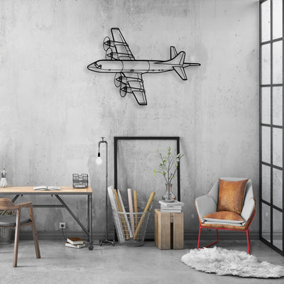 108 2 3 Classic Aircraft Silhouette Metal Wall Art - Aviation Hangar Decor
