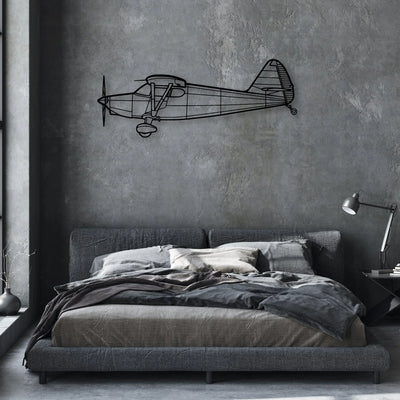 108 2 Classic Aircraft Silhouette Metal Wall Art - Aviation Hangar Decor
