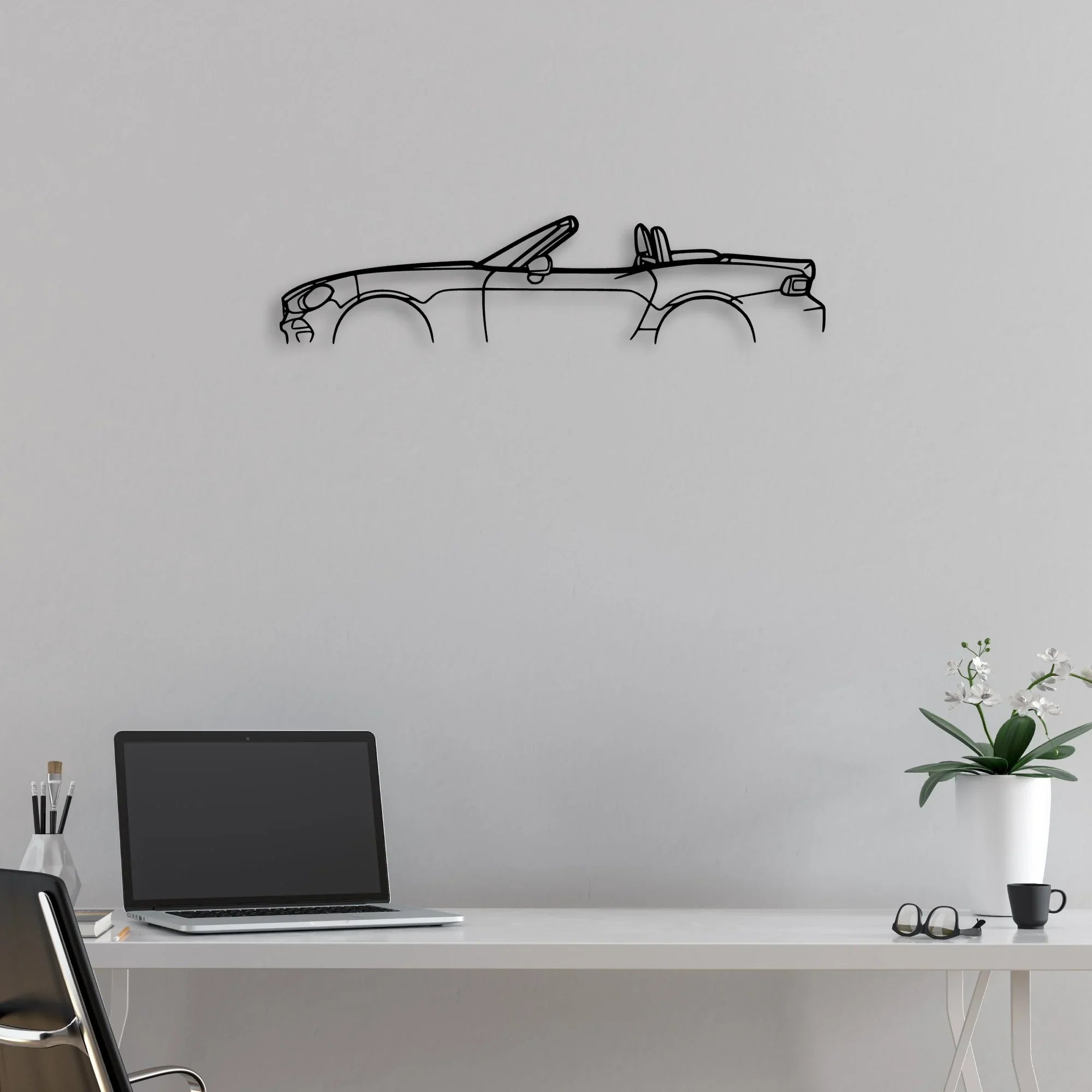 124 Spider 2019 Classic Silhouette Metal Wall Art - Automotive Garage Decor