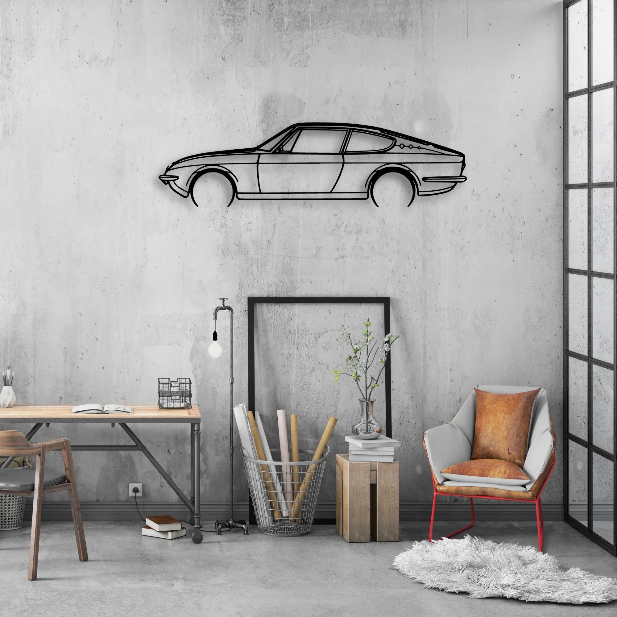 125S 1969 Classic Silhouette Metal Wall Art - Automotive Garage Decor
