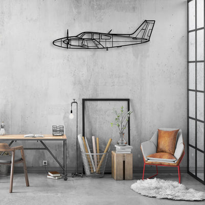 150 Classic Aircraft Silhouette Metal Wall Art - Aviation Hangar Decor