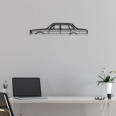 164 1968 Classic Silhouette Metal Wall Art - Automotive Garage Decor