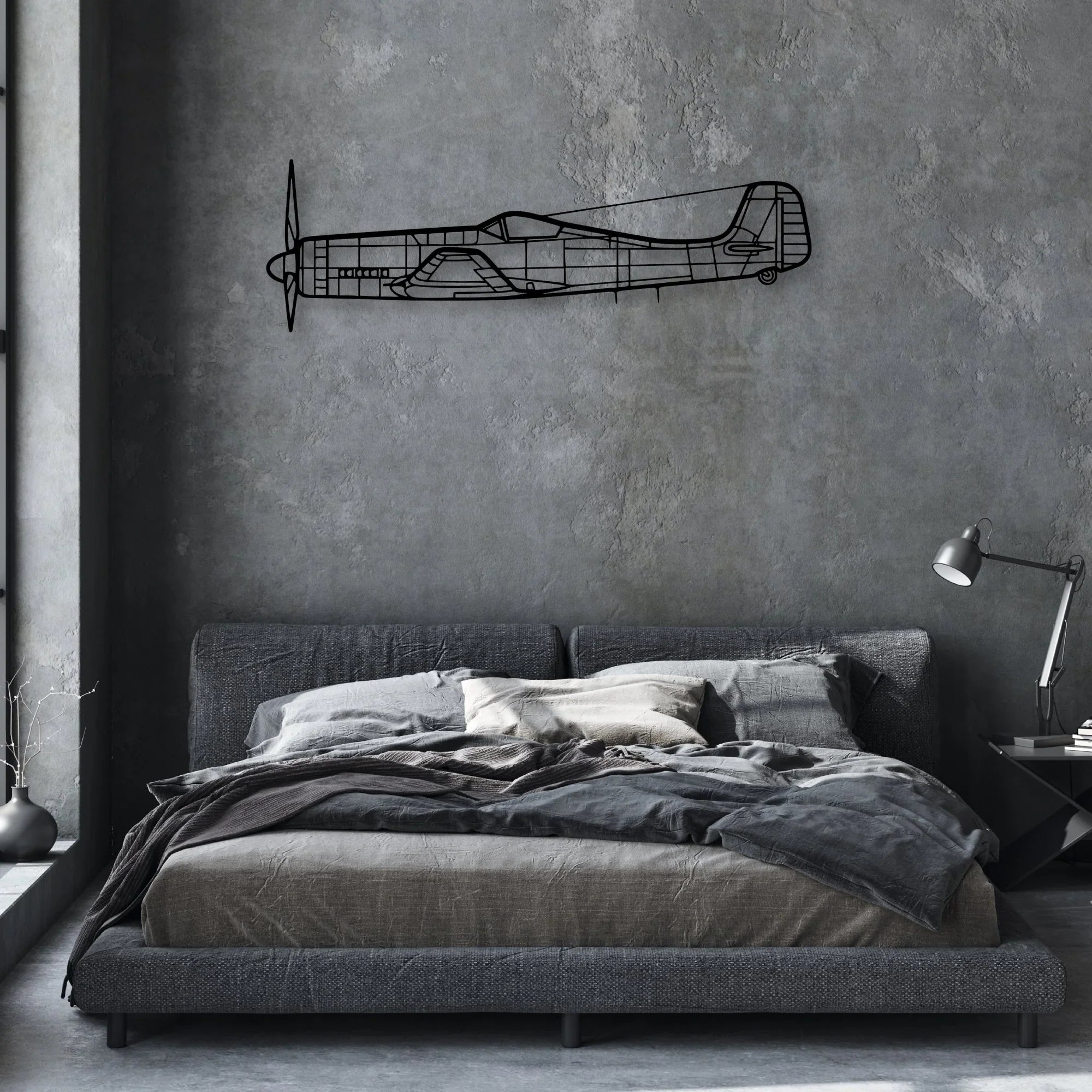 170B 11 Classic Aircraft Silhouette Metal Wall Art - Aviation Hangar Decor