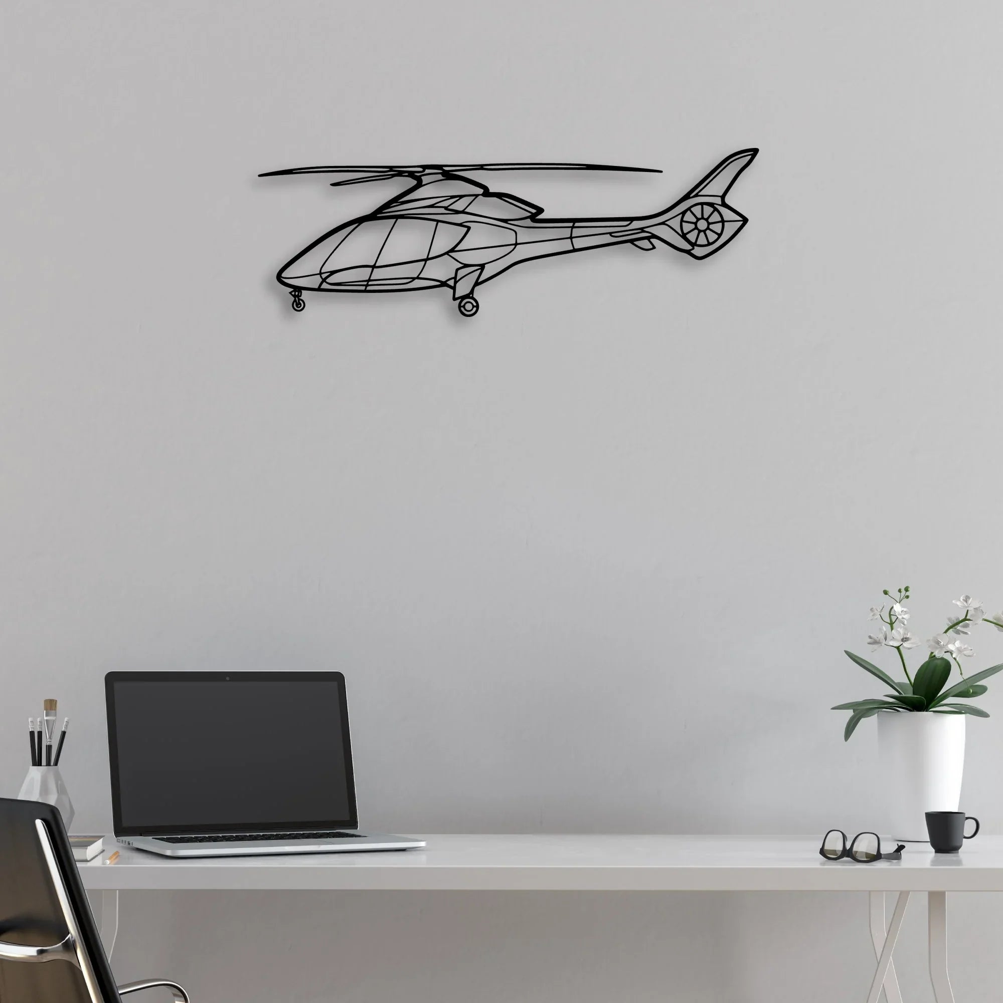 170B 4 Classic Aircraft Silhouette Metal Wall Art - Aviation Hangar Decor