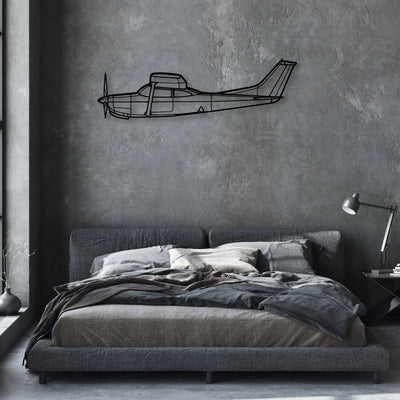 170B 5 Classic Aircraft Silhouette Metal Wall Art - Aviation Hangar Decor