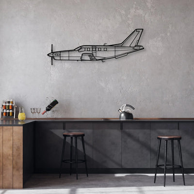 170B 7 Classic Aircraft Silhouette Metal Wall Art - Aviation Hangar Decor