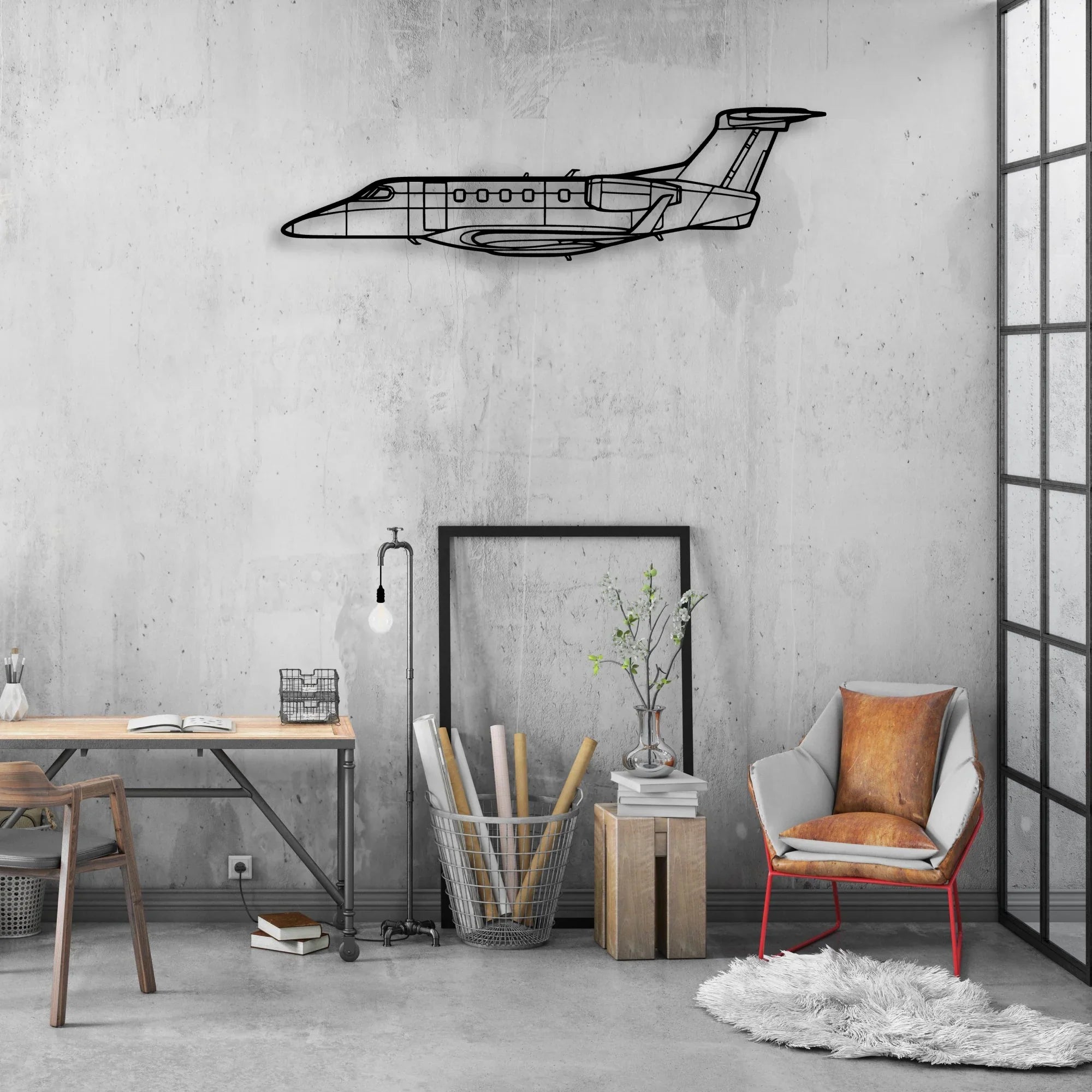 170B Float Classic Aircraft Silhouette Metal Wall Art - Aviation Hangar Decor