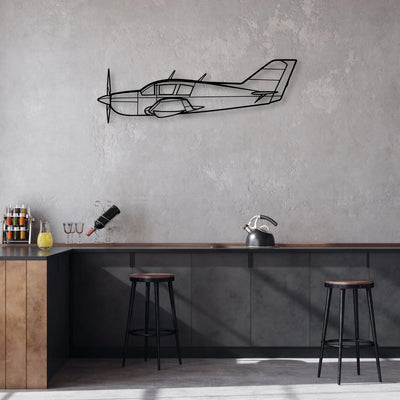 180 Skywagon 4 Classic Aircraft Silhouette Metal Wall Art - Aviation Hangar Decor