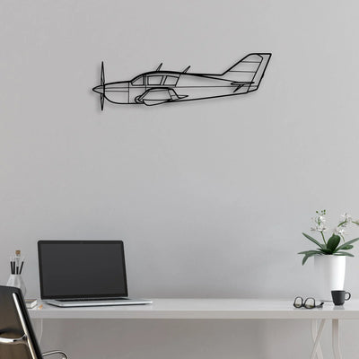 180 Skywagon 4 Classic Aircraft Silhouette Metal Wall Art - Aviation Hangar Decor
