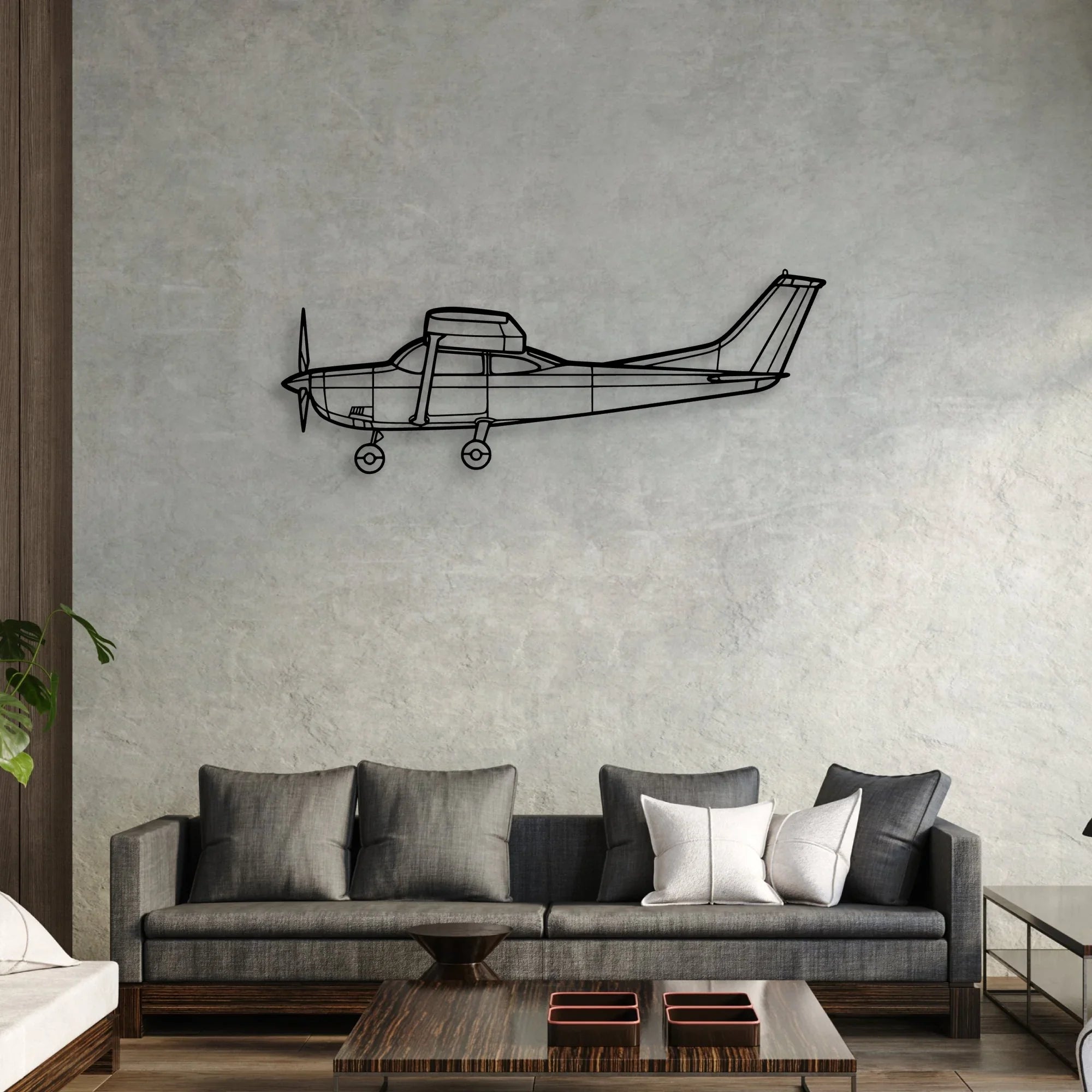 180F Classic Aircraft Silhouette Metal Wall Art - Aviation Hangar Decor