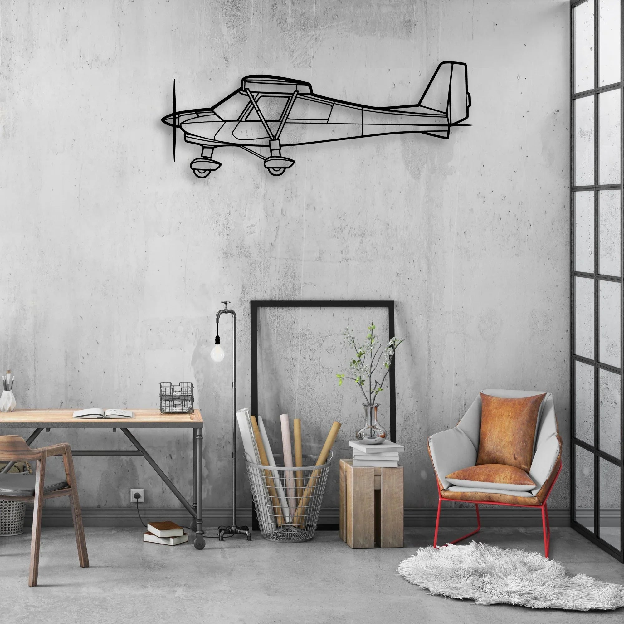 182P Skylane 4 Classic Aircraft Silhouette Metal Wall Art - Aviation Hangar Decor