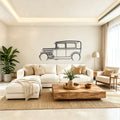 1931 Model A Detailed Silhouette Metal Wall Art - Classic Car Garage Decor