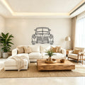 1940 3200 Front View Metal Wall Art - Classic Car Garage Decor