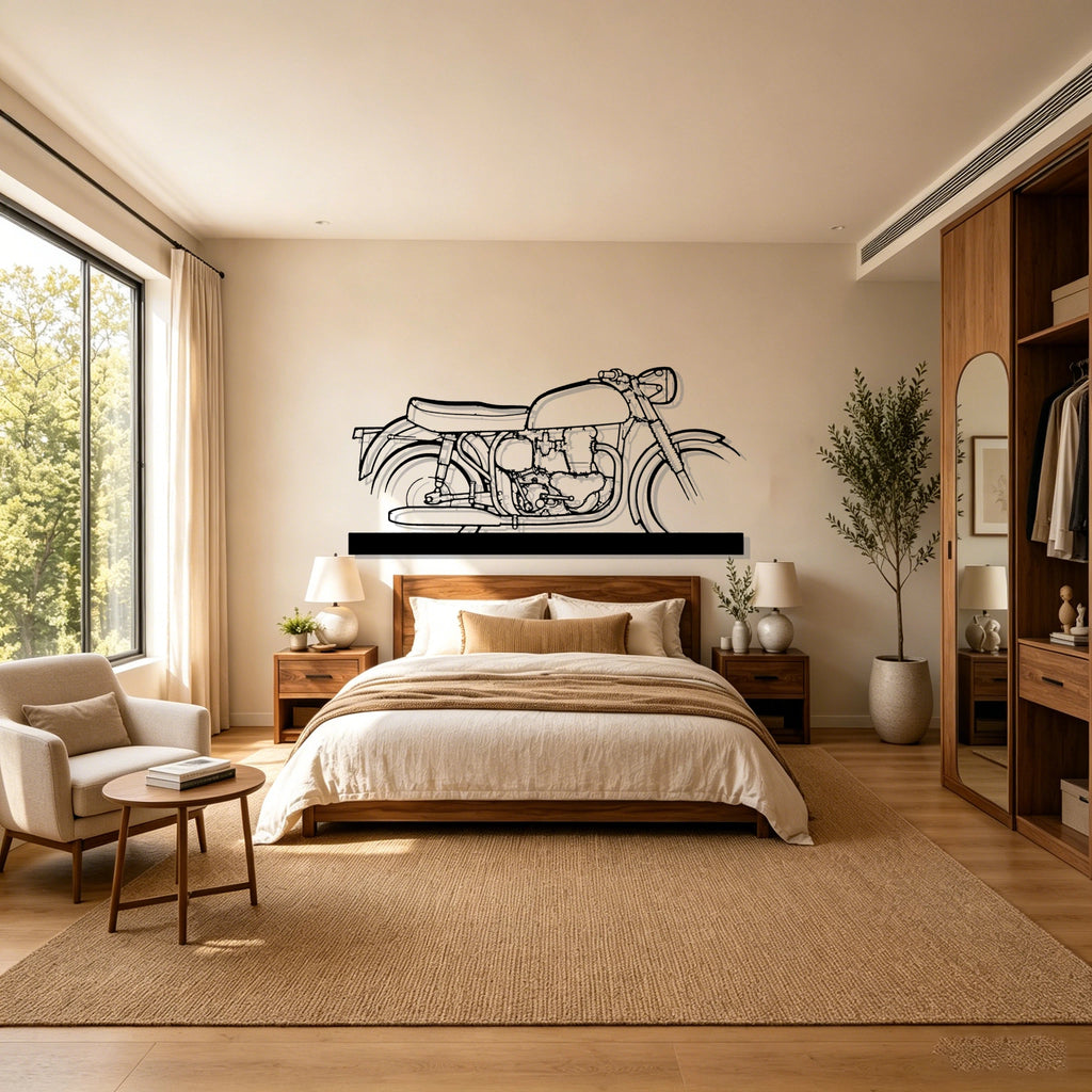 1962 600 Silhouette Metal Art Stand - Classic Car Garage Decor