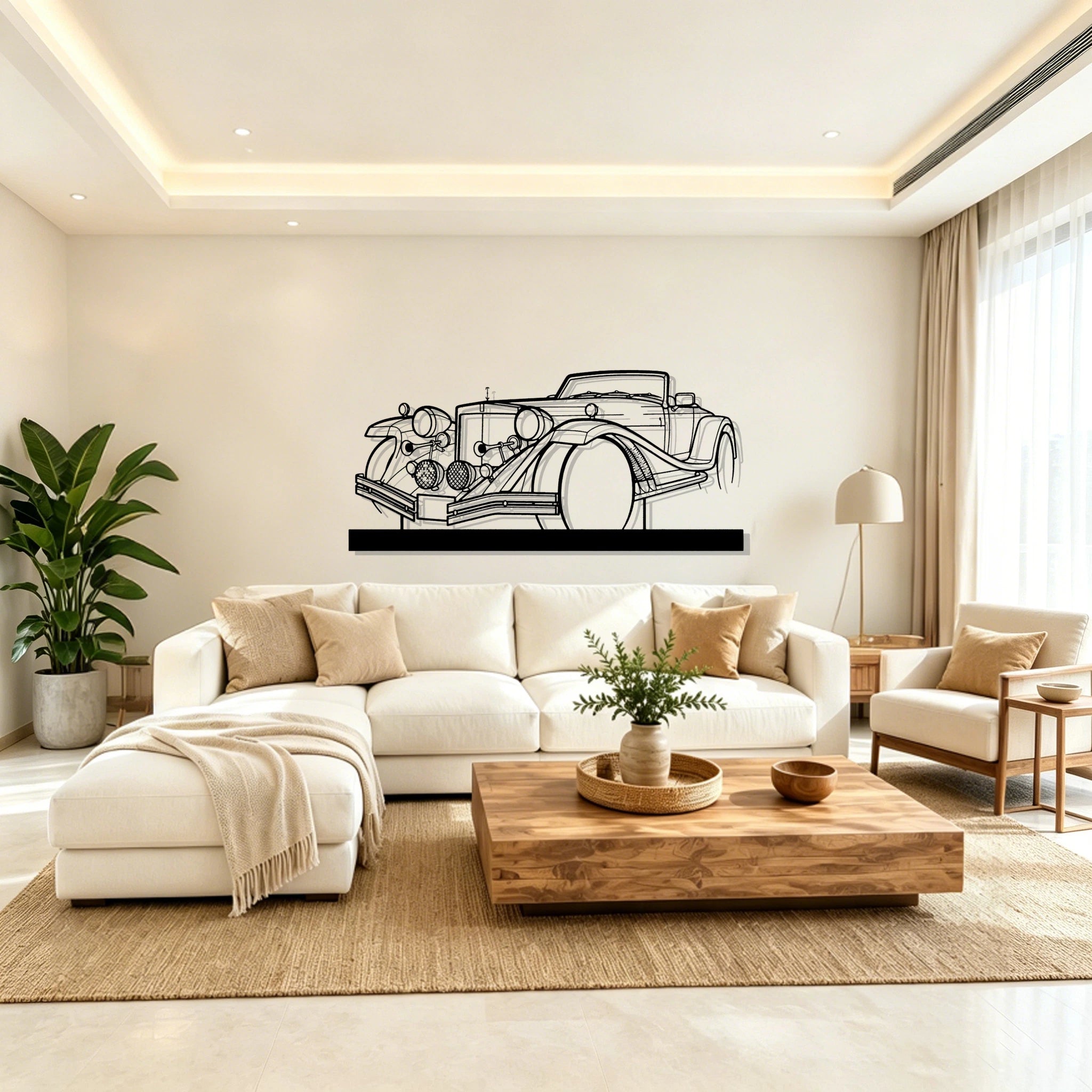 1977 Mercury Angle Silhouette Metal Art Stand - Classic Car Garage Decor