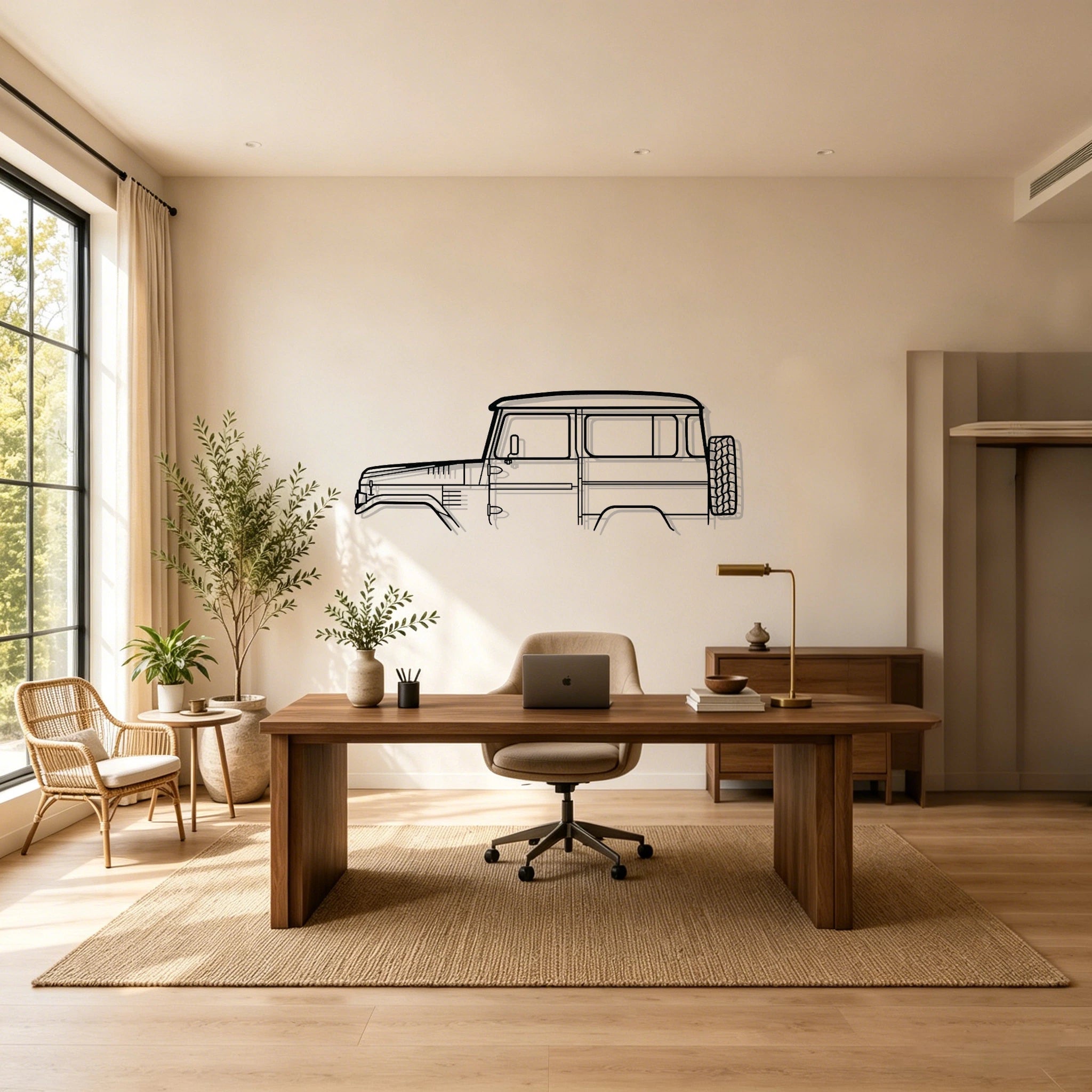 1978 FJ40 Classic Silhouette Metal Wall Art - Classic Car Garage Decor