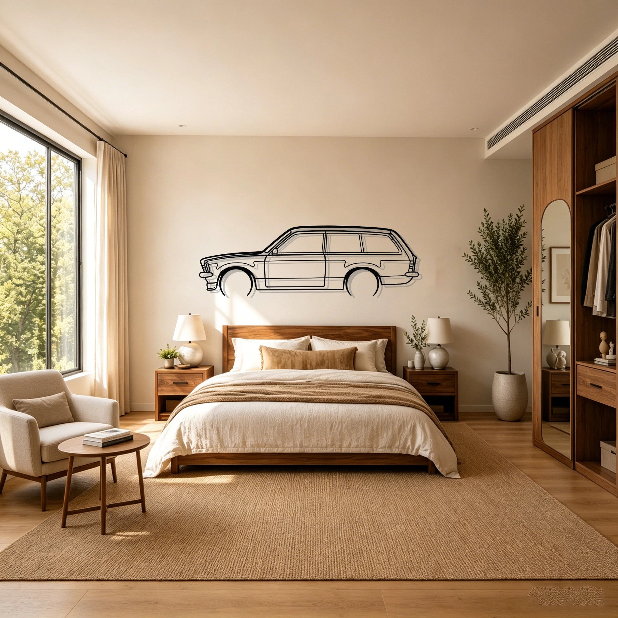 1978 Kadett C Detailed Silhouette Metal Wall Art - Classic Car Garage Decor