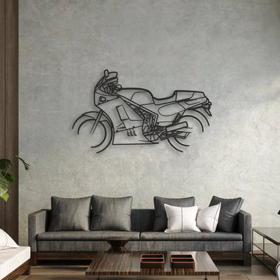 1986 Suzuki RG500 Classic Motorcycle Silhouette Metal Wall Art - Moto Garage Decor