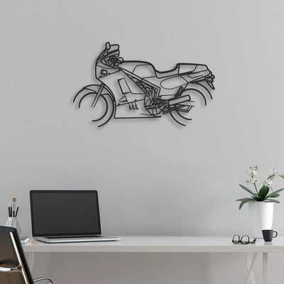1986 Suzuki RG500 Classic Motorcycle Silhouette Metal Wall Art - Moto Garage Decor
