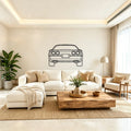 1990 C4 Back Silhouette Metal Wall Art - Classic Car Garage Decor
